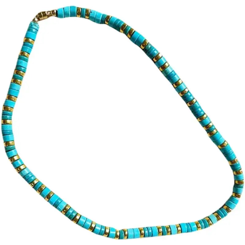 New Arrival Natural Stone Twin Design Unisex Necklace