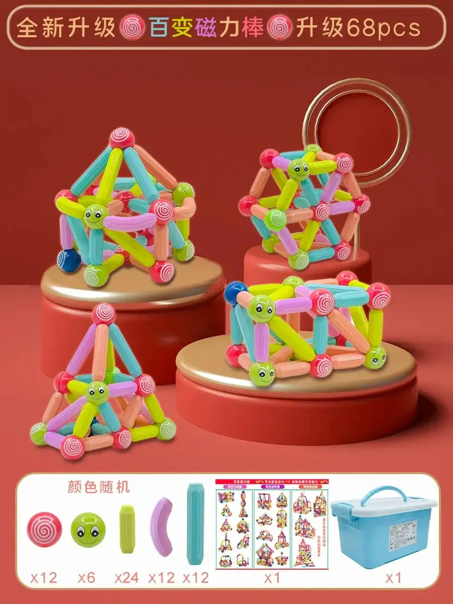 Changeable Magnetic Rods 3D Educational Toys for Kids