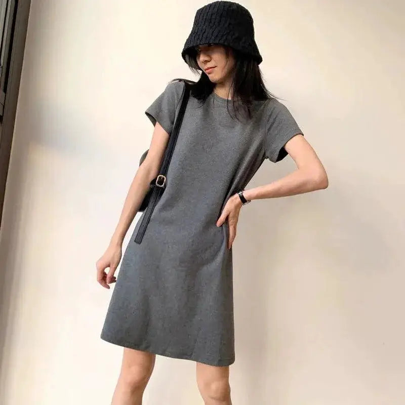 High Waist Korean Cotton Dress Fresh Style Casual Look