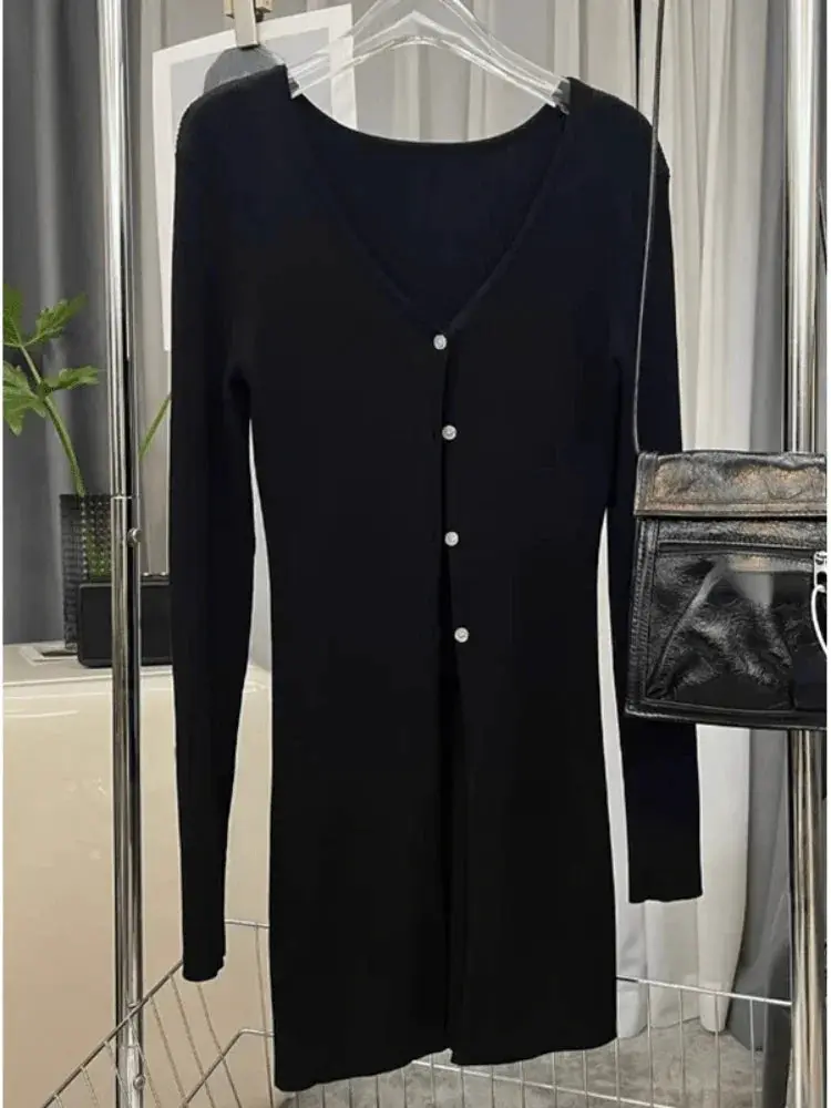 French Chic V Neck Sweater Autumn 2023 Style Statement