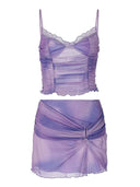 Pleated Lace Suspender Vest Stylish Party Wear for Young Adults