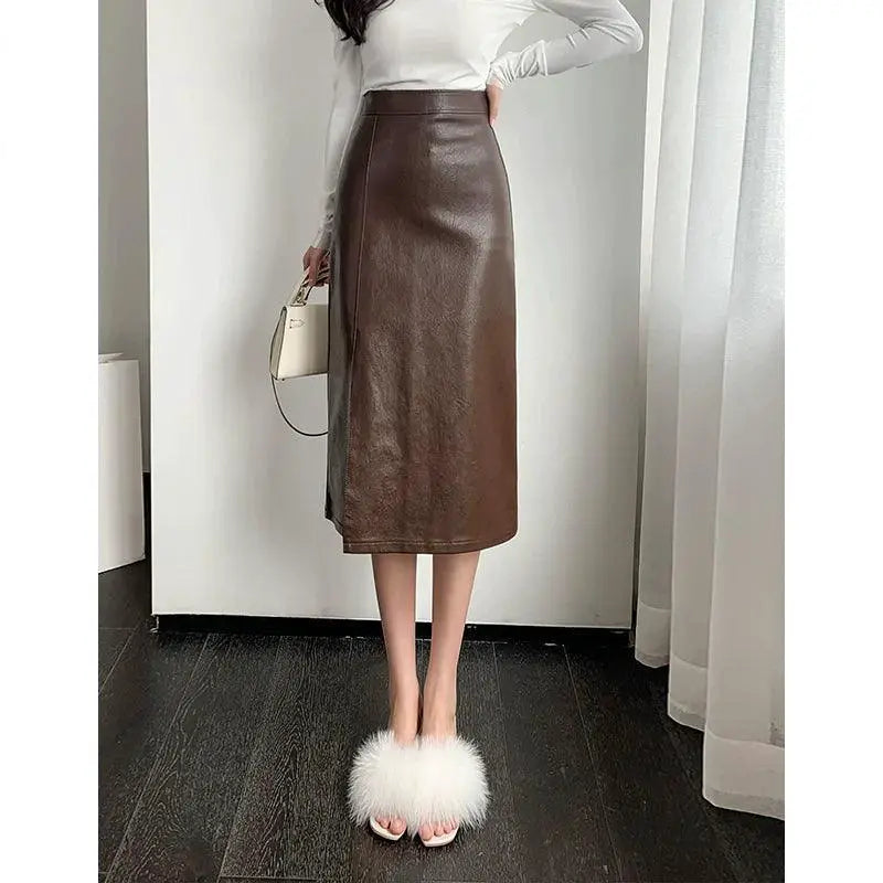 High Waist Leather Skirt Upgrade Your Fall Wardrobe