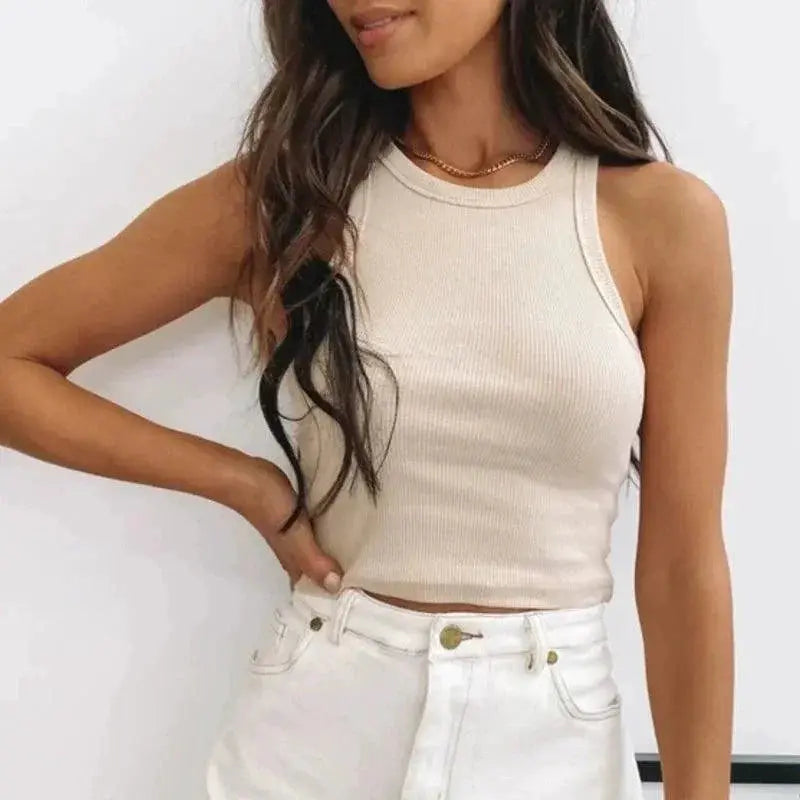 Chic Sleeveless Tee Autumn Fashion Forward Style Top
