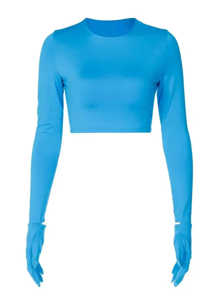 Bright Color Slim Fit Street Style T Shirt For Women Top