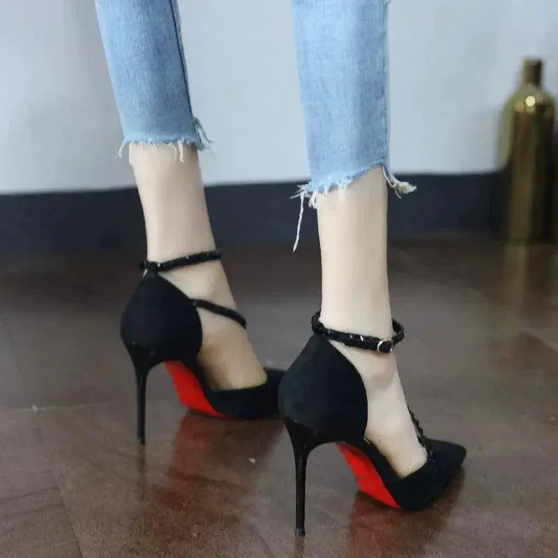 European Rhinestone Stiletto Flats For Trendy Youth