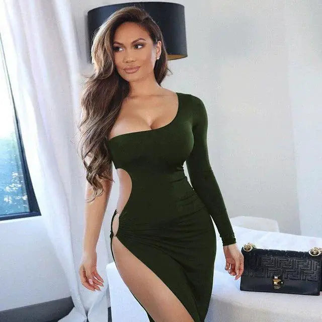 Flattering High Split Dress for Parties — product view 8