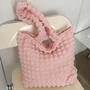 Cloud Puff Shoulder Bag: Trendy Ruched Purse for Women