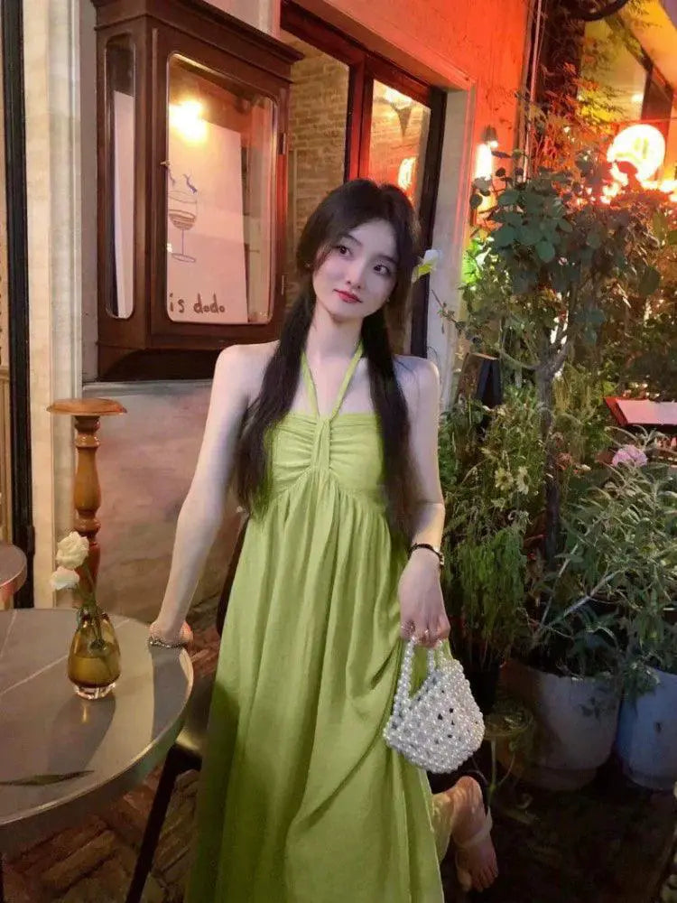 Forest Girl Chic One Shoulder Beach Dress Summer Style
