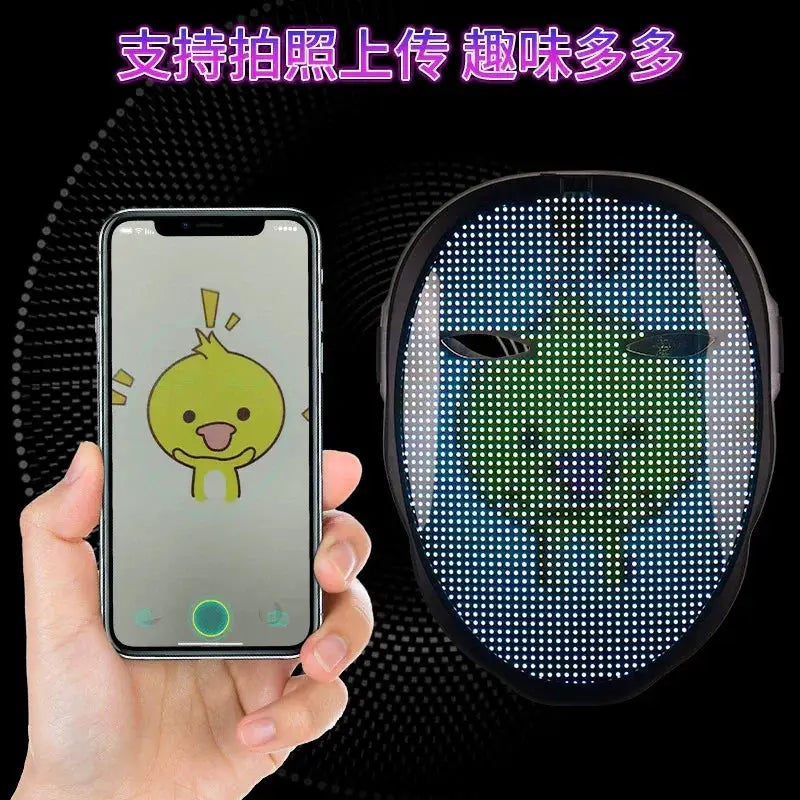LED Face Changing Mask Custom Robot Bluetooth Smart Gadget