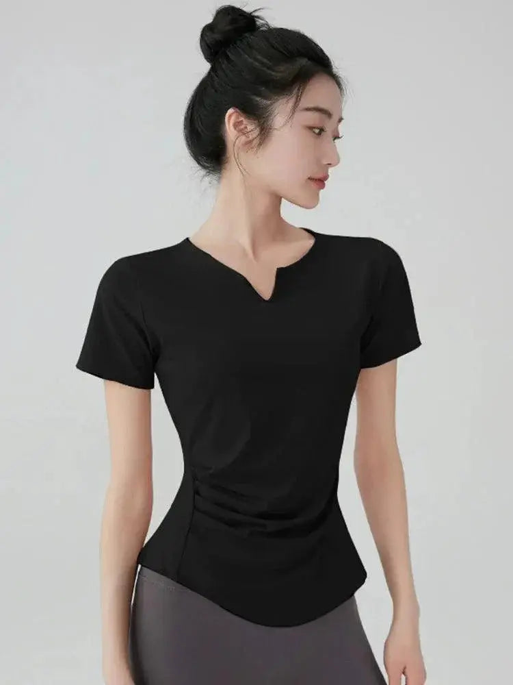 Stretchy Yoga T Shirt Fitness Top For Active Women