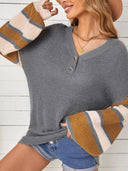 Fashion Loose Plus Size Autumn and Winter V-neck Sweater