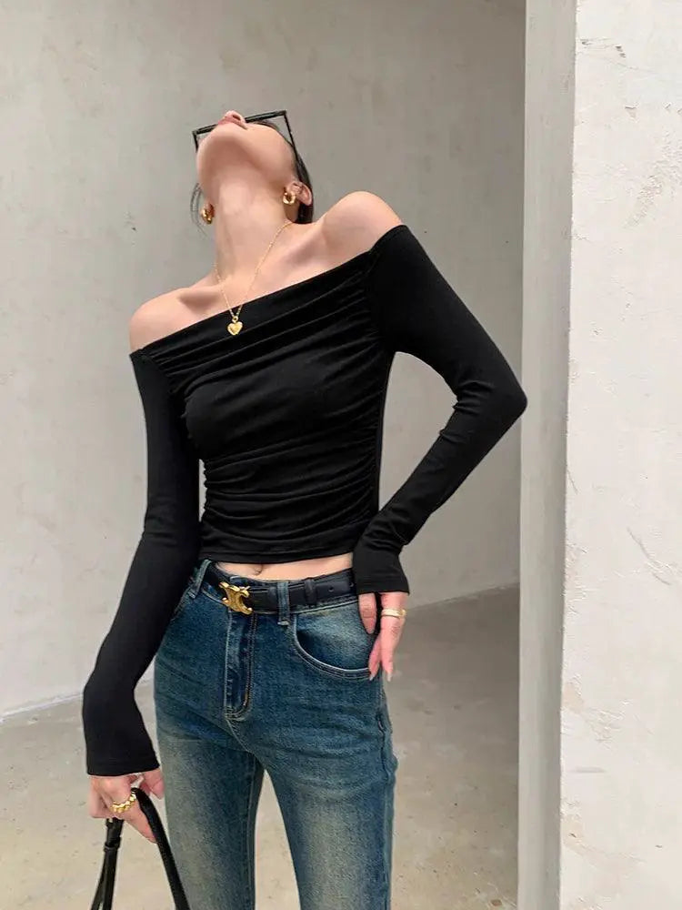 Jwunique Off Shoulder Top Versatile Chic Style for Women