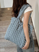 Cloud Puff Shoulder Bag: Trendy Ruched Purse for Women