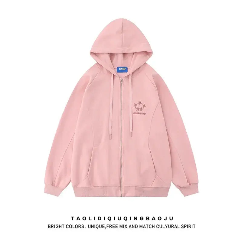 Sweater Pink Xingx Harajuku Style Loose Couple Embroidery