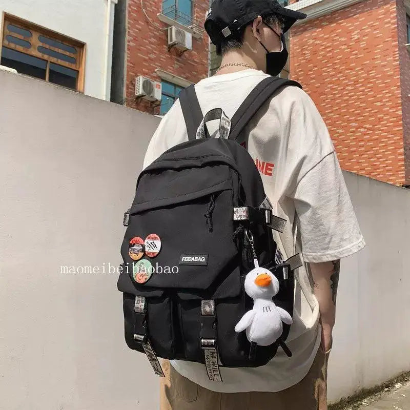Campus Chic Waterproof Schoolbag With Practical Storage