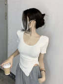 2023 Korean Fashion Clavicle Top Trendy Summer Shirt