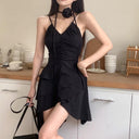 Girlsat18 Black Sexy Sling Dress for Stylish Young Women