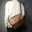 Durable Leather Messenger Bag For Office