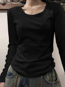 White Slimming Slim Fit Sexy Stylish Niche Style Short Sleeve Top