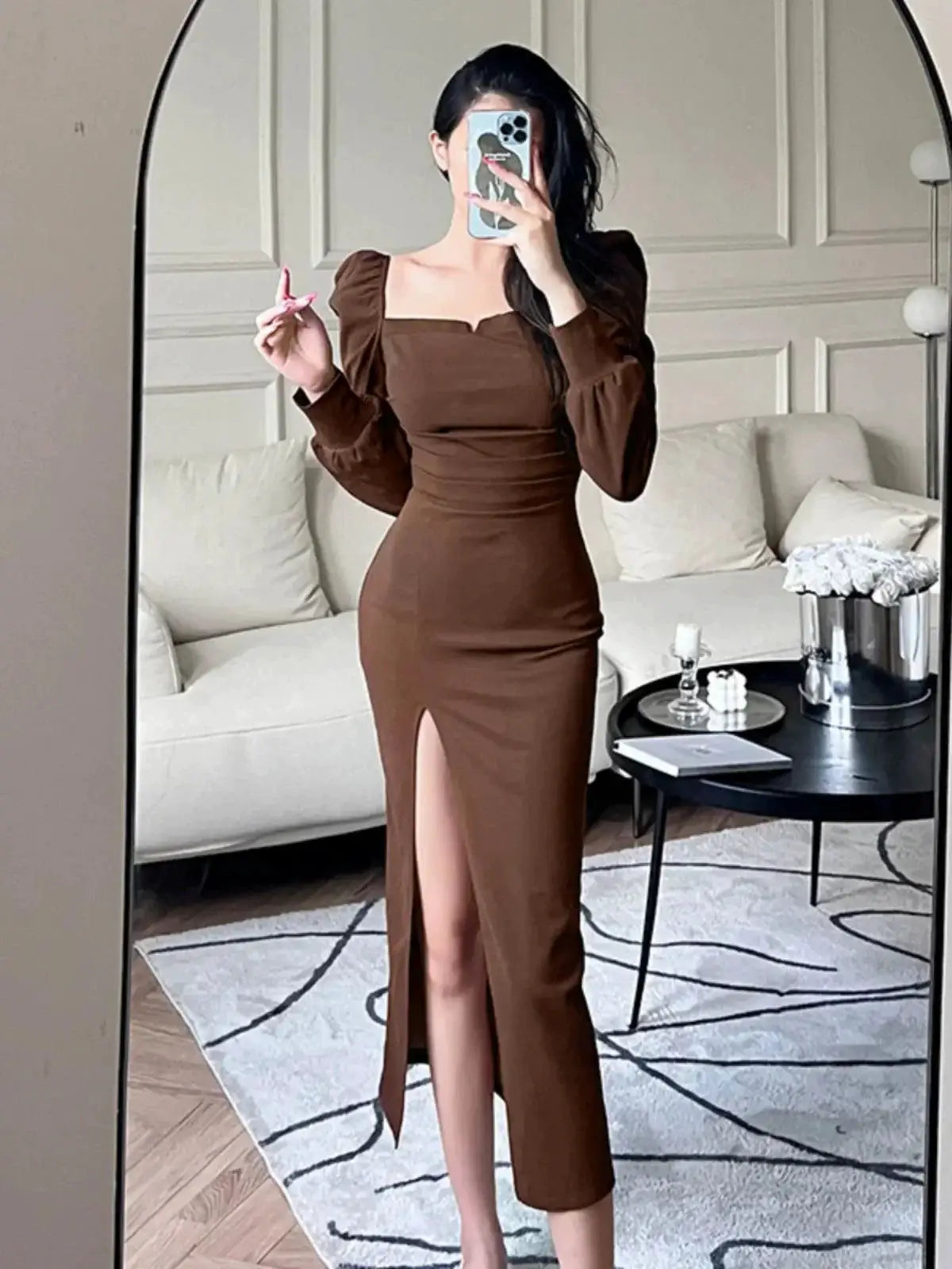 Girlsat18 Socialite Slit Dress Elegant Chic Spring Essential