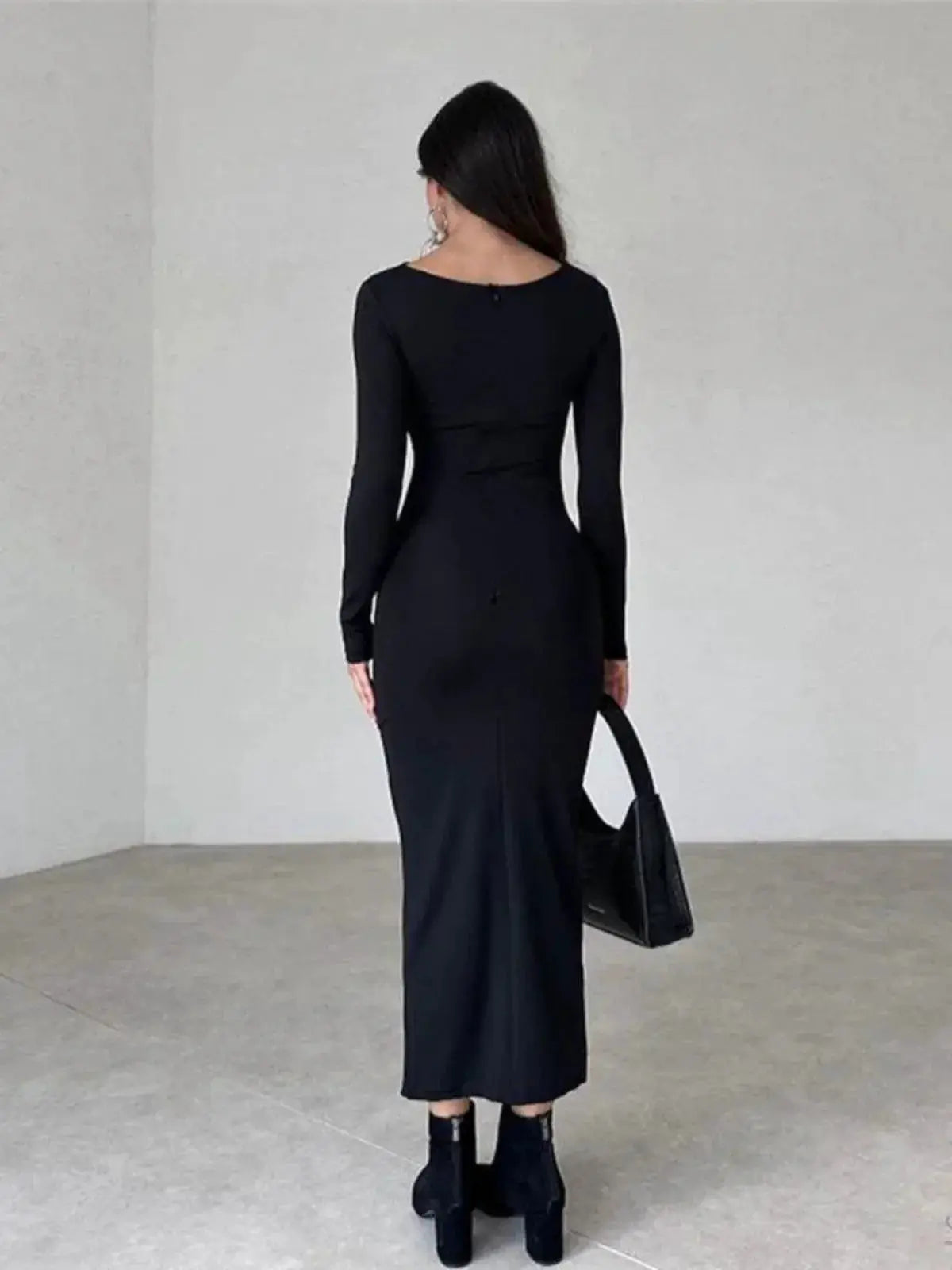 Sophisticated Ruched Sheath Dress For Versatile Office Wear