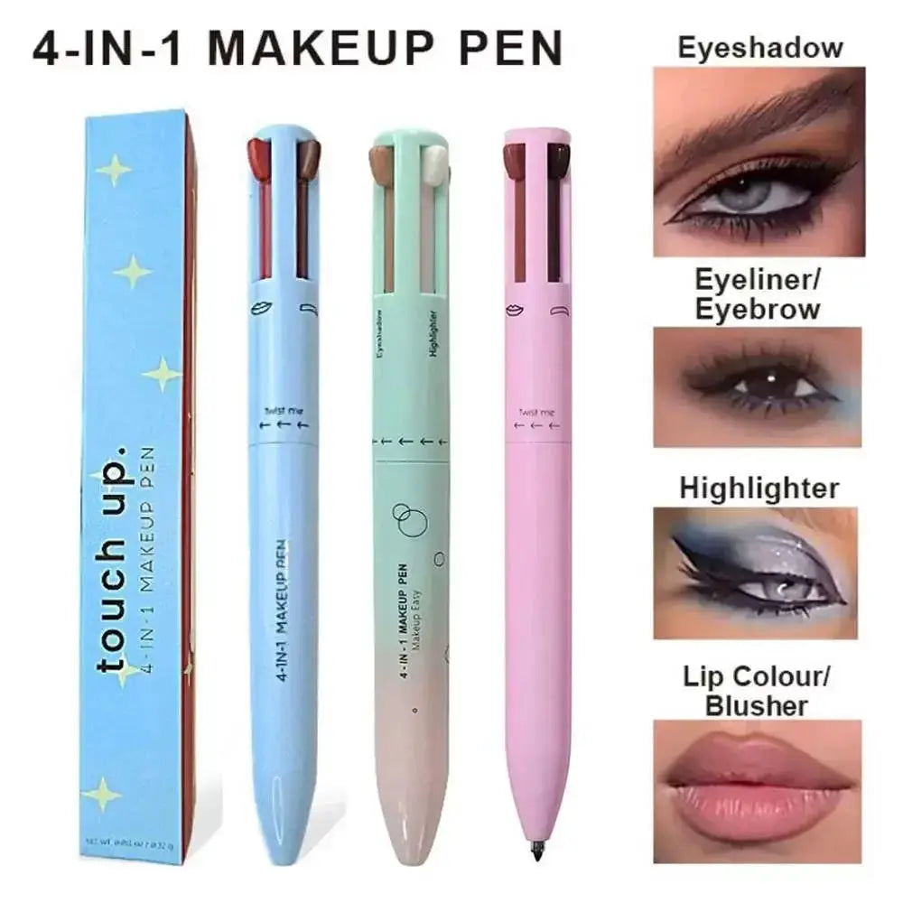 4 In 1 Face Makeup Eyeliner Eyebrow Lip Pen Beauty Color Set