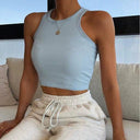Chic Sleeveless Tee: Autumn Fashion Forward Style Top