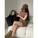 Sophisticated Sheath Dress Chic Lapel & Comfort Fit Style