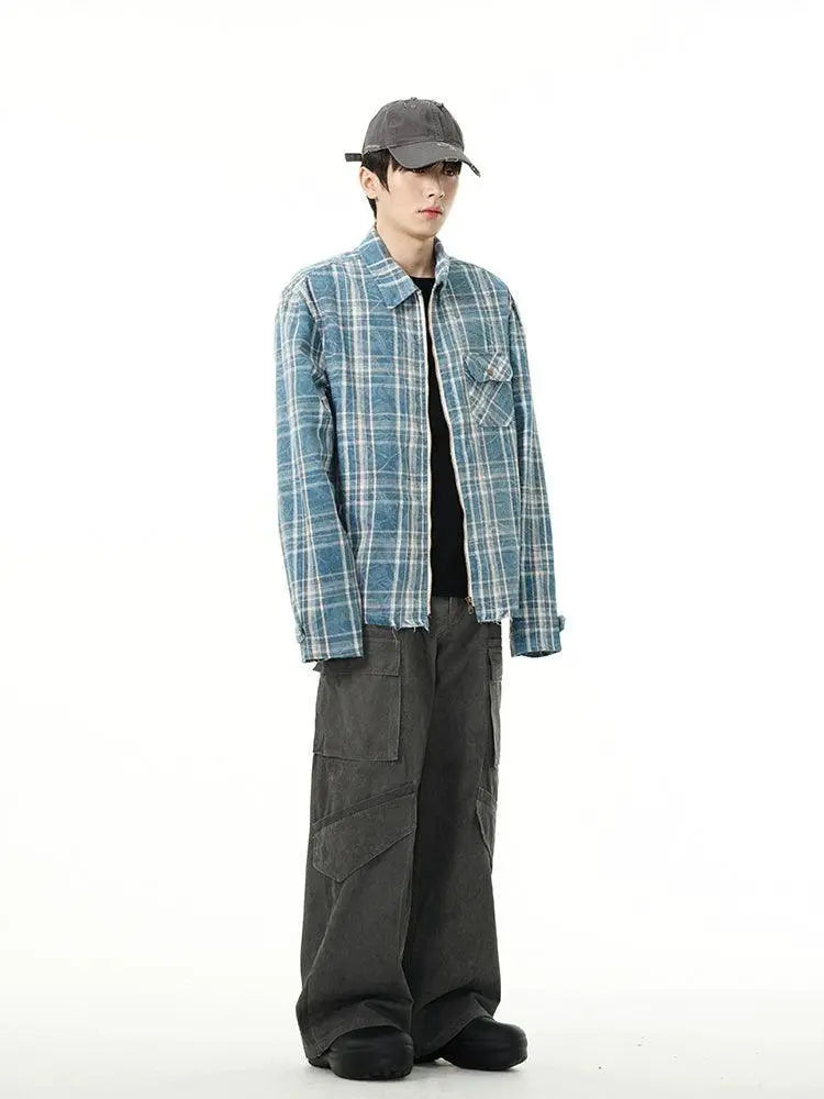 Lang's Stylish Niche Style Handsome Street Shirt Urban