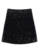 Glam Sequin Pencil Skirt for Parties