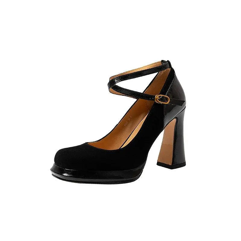 Mary Jane French Retro High Heels For Stylish Women Footwear