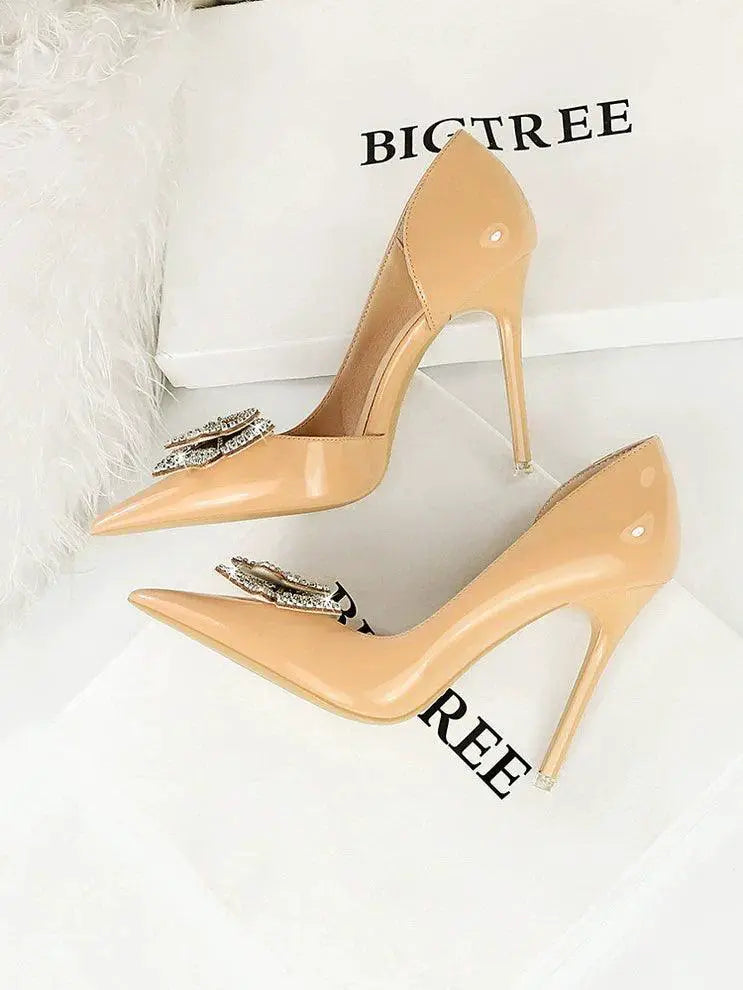 Butterfly Banquet Rhinestone Shoes Autumn 2023 Style