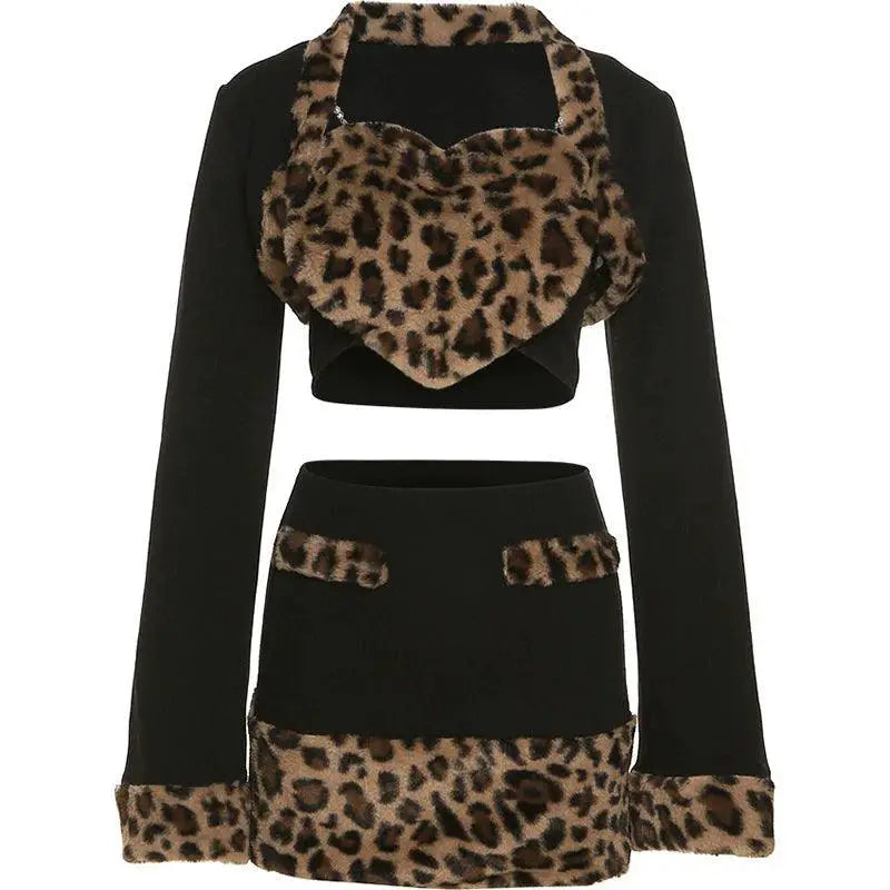 Kliou Leopard Heart Top Fall Fashion Must Have Style