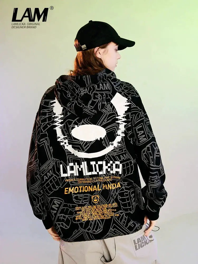 Lamlicka Loose Autumn Winter Couple Hooded Sweater
