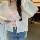 White Knitted Cardigan: Stylish Plus-Size Women's Fashion