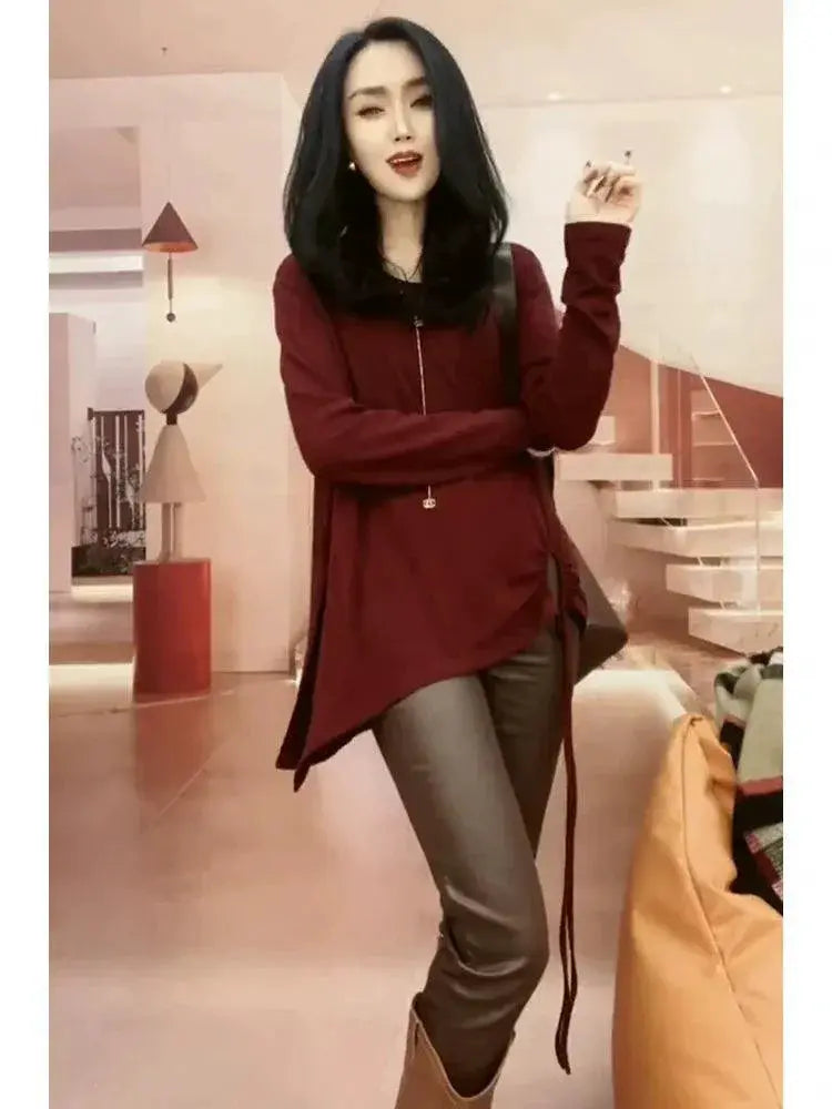 Spring Style Plus Size Asymmetric Tshirt for Fashion Comfort