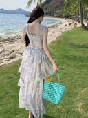 Elegant Floral Beach Dress for Vacations