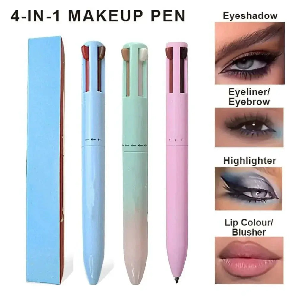 4 In 1 Face Makeup Pen Eyeliner Eyebrow Lip Beauty Color