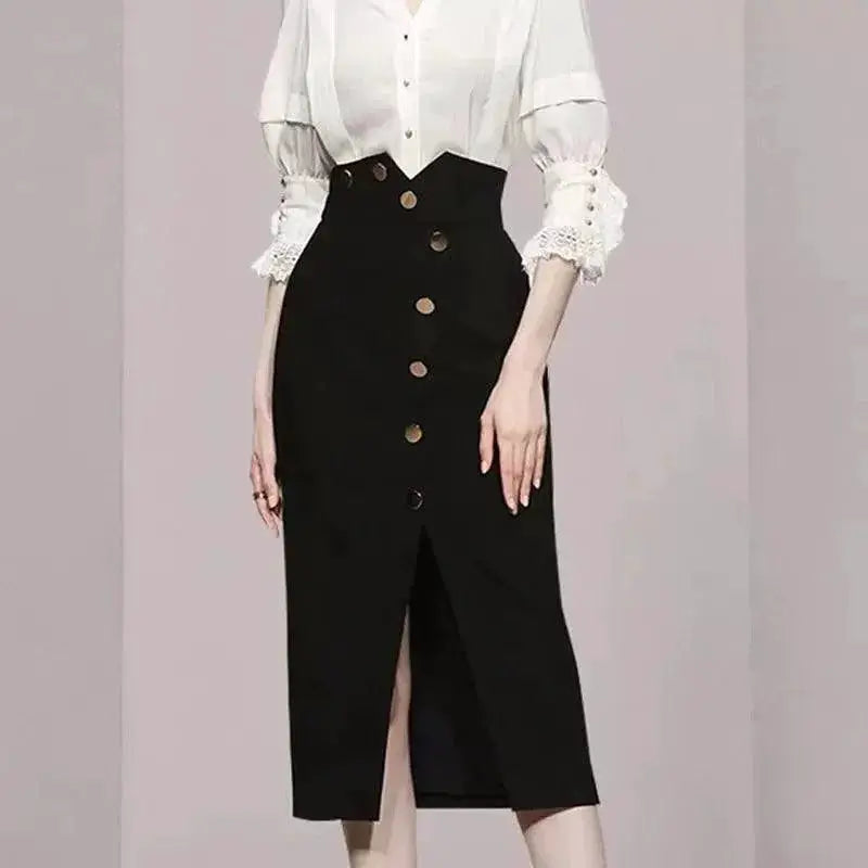 Autumn Elegance Nylon Dress Set Timeless Business Attire