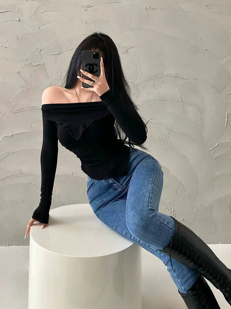 Slim Off Shoulder Top Spring Fashion Trend For Women