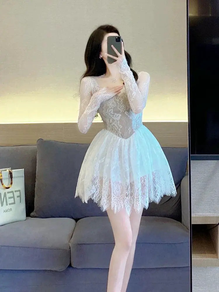 Elegant Lace Tutu Dress Korean Style For Special Events