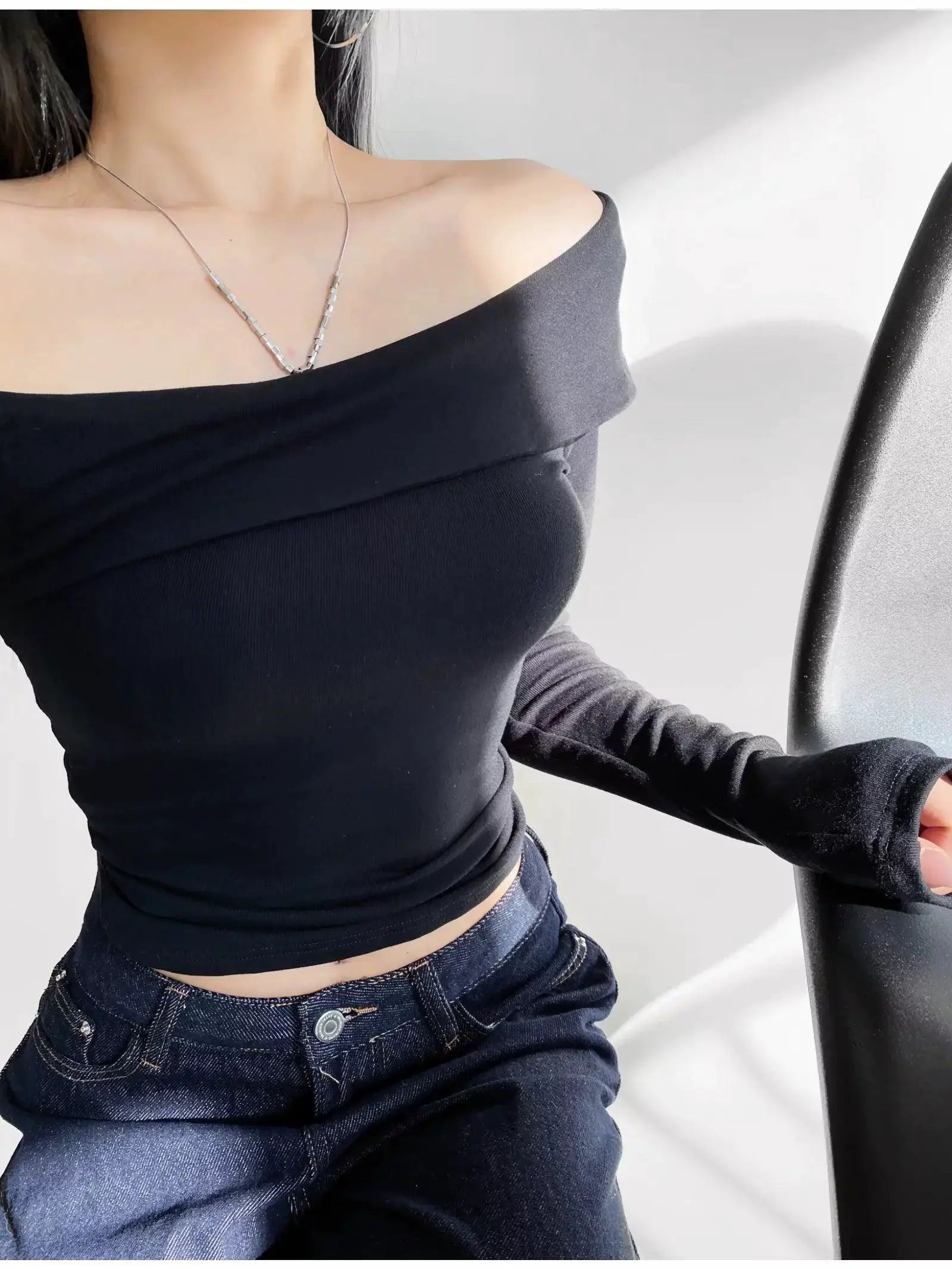 ZR Fashion Strapless T Shirt Streetwear For Spring