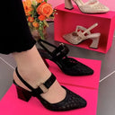 Women's Summer Baotou High Heel Hollow Sandals Size 35 40