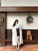 Slim Lace-up Dress: Korean Winter Fashion Flattering Cozy