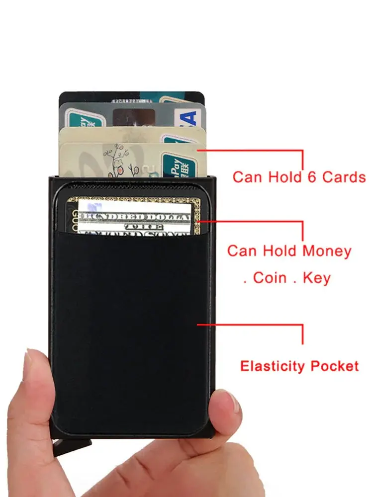 RFID Metal Smart Men Wallet Stainless Steel Everyday Use