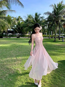 Soft Pink Chiffon Dress for Summer Fun