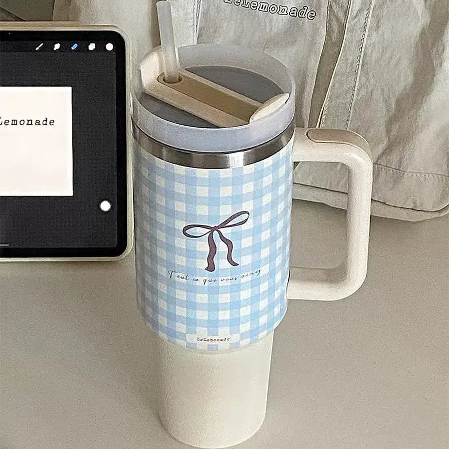304 Stainless Steel Insulated Ice Cup With Straw Handle