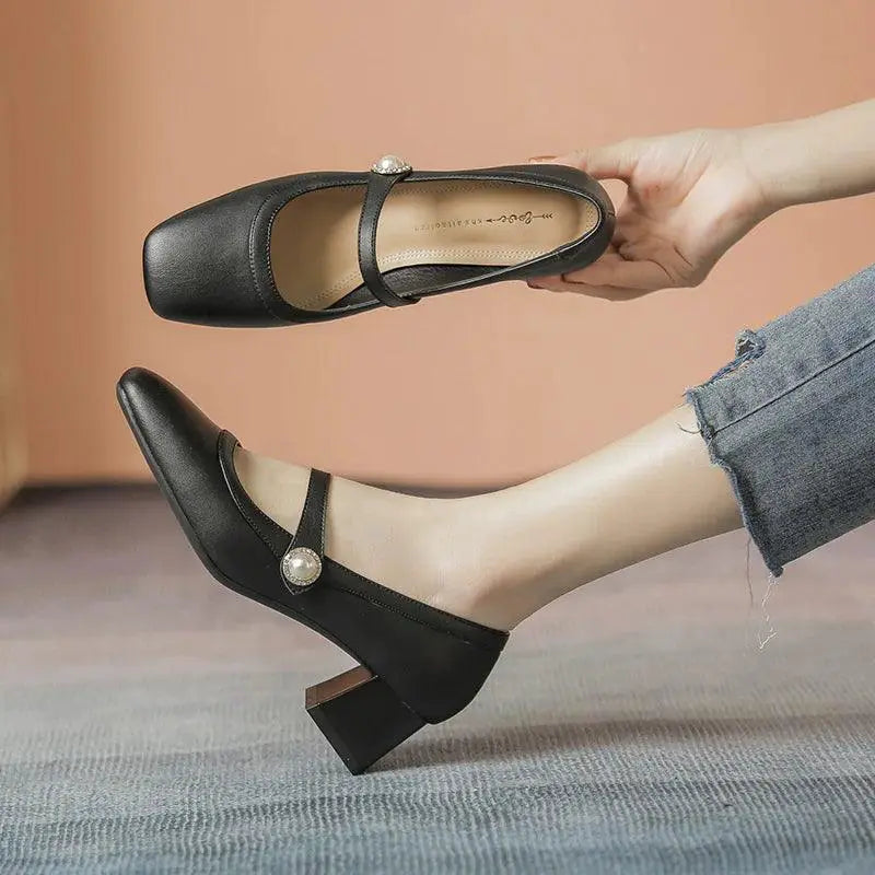Mary Jane Retro Strap Shoes Han Chinese Style Elegance