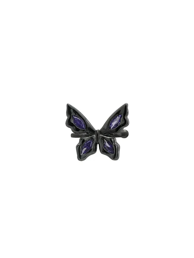 Cold Style Bolo Dark Black Zircon Bow Jewelry For Women