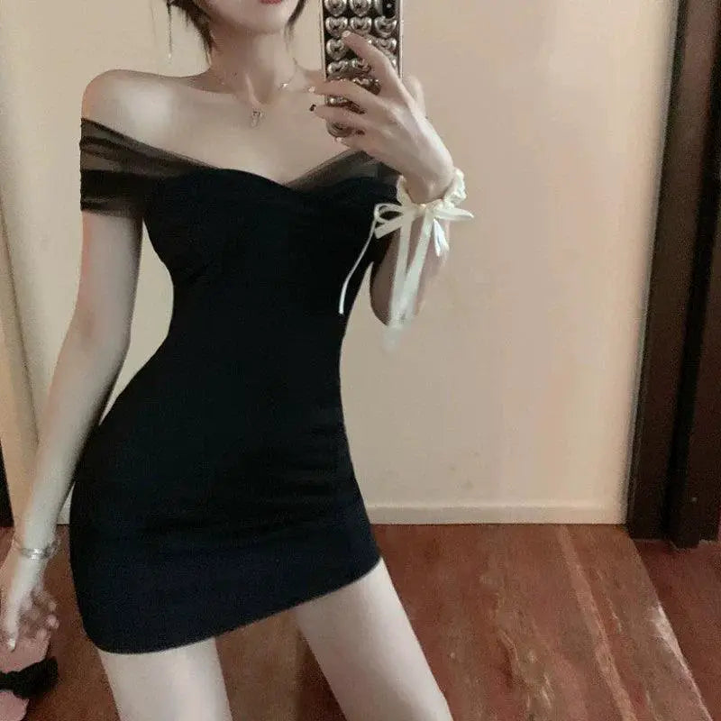 Nightclub Chic Black Dress Socialite Fashion Choice